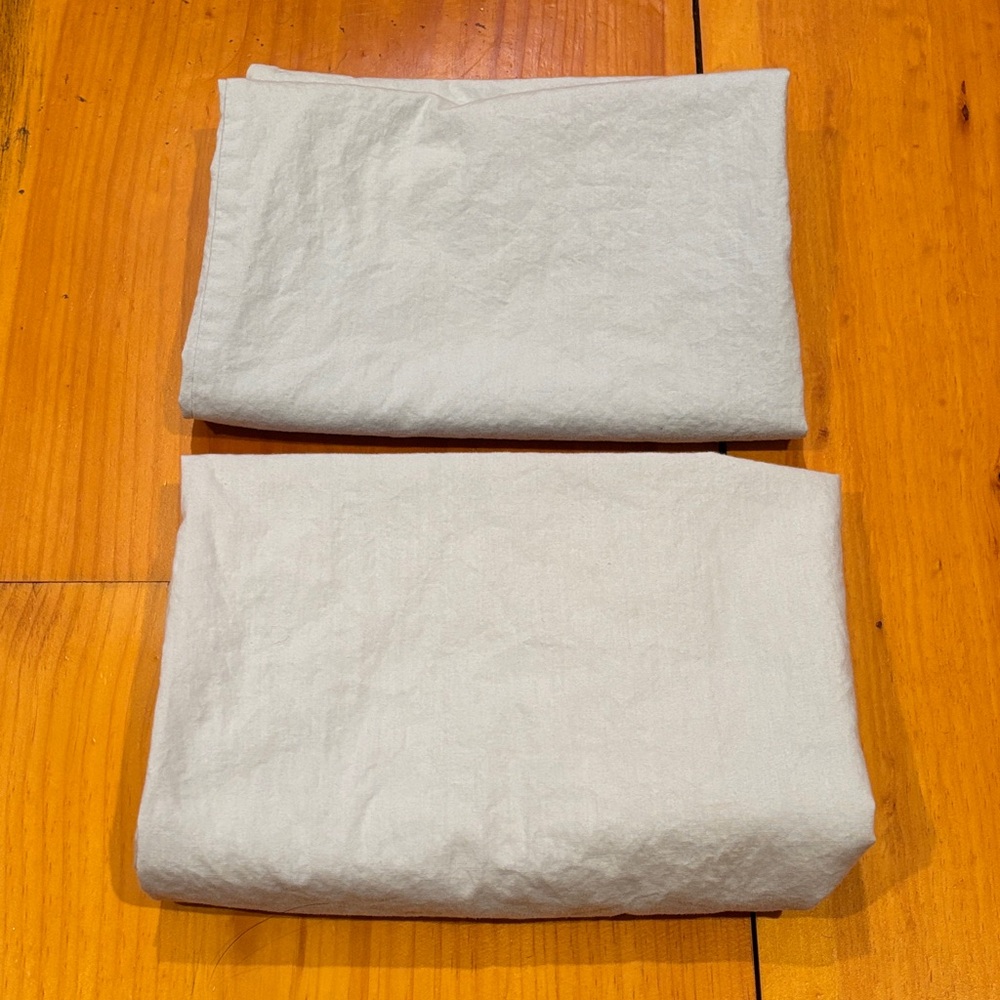 Set/2 DWELL STUDIO *Standard* Powder Blue Solid Pillowcase Covers 100% Cotton